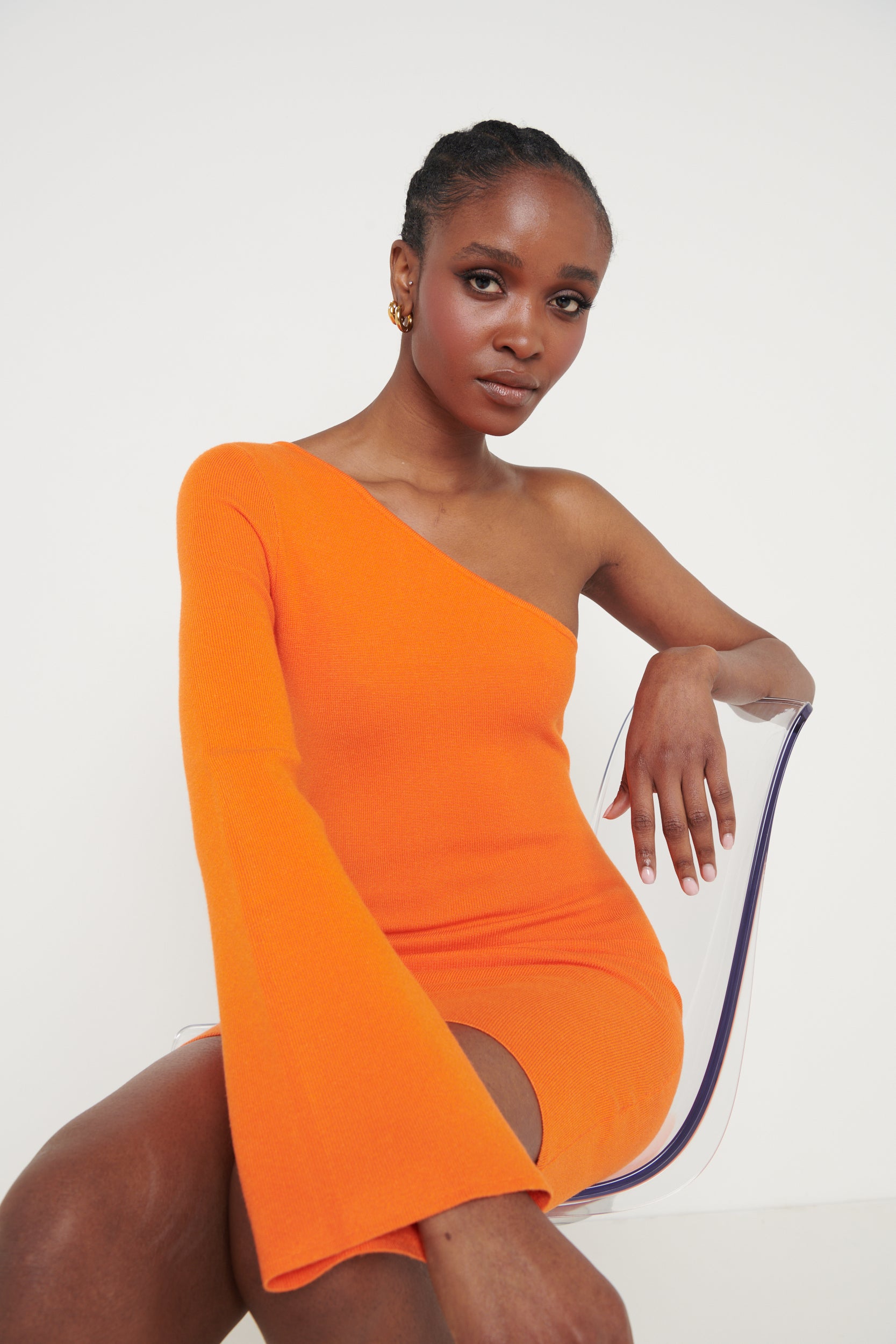 The Cora Midaxi Dress in Orange – Solace London