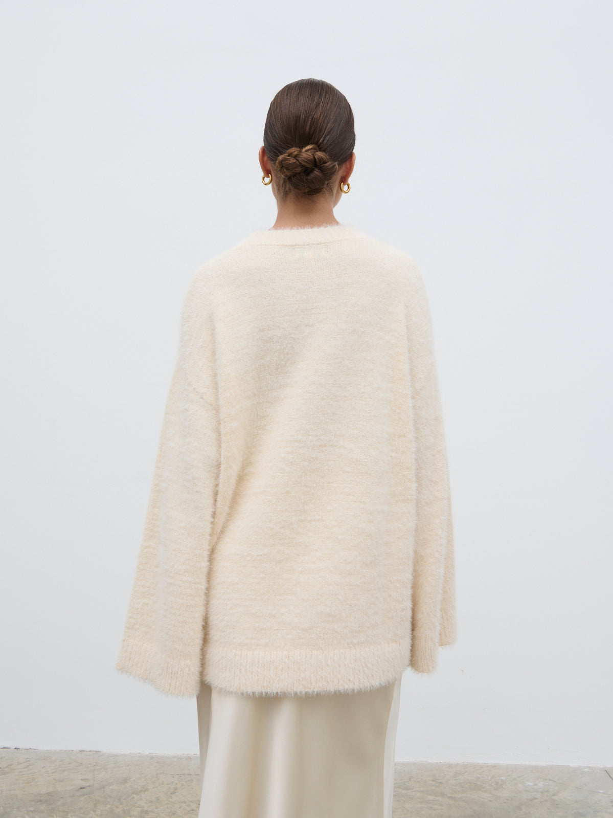 Lula Fluffy Knit Jumper - Cream