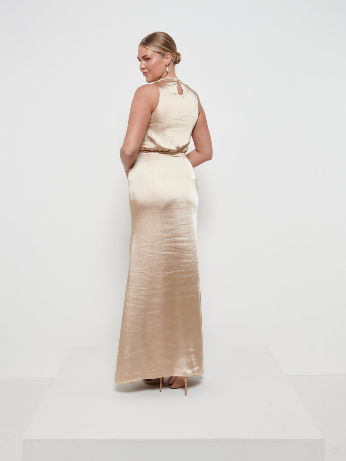 Farrah Maxi Bridesmaid Dress - Matte Bronze