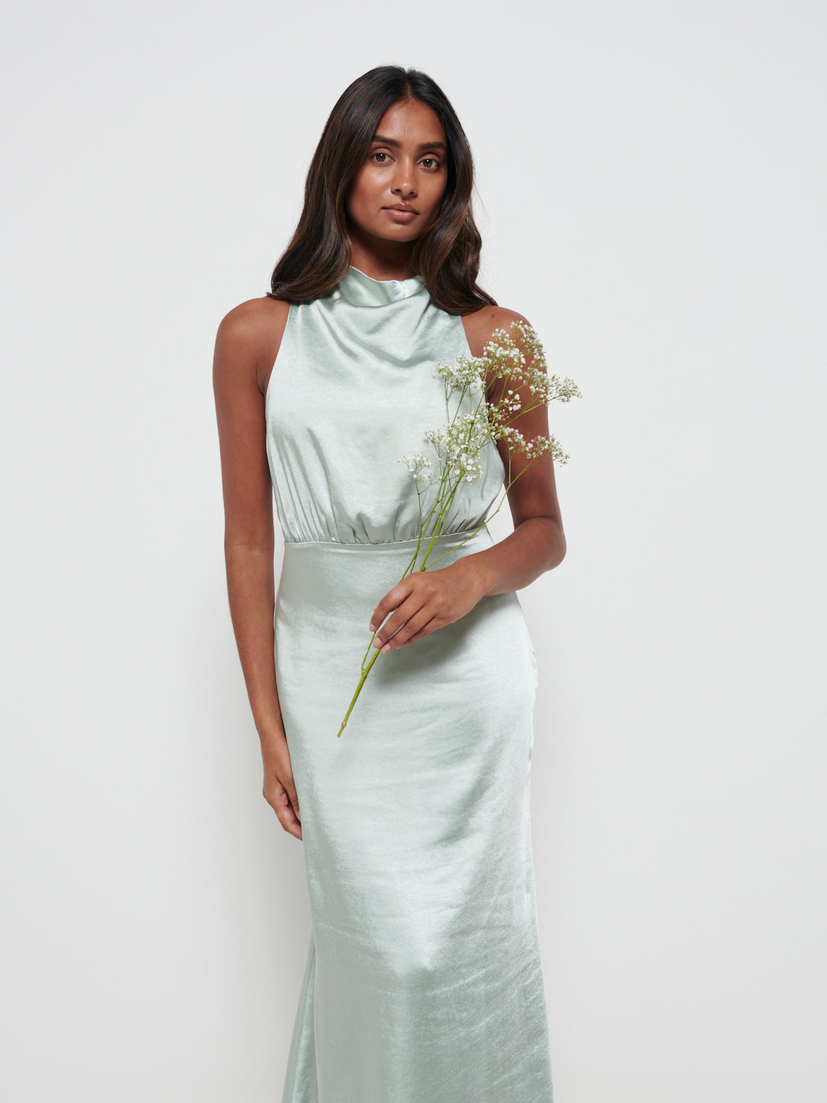 Farrah Maxi Bridesmaid Dress - Matte Sage Pretty Lavish Farrah Maxi Bridesmaid Dress - Matte Sage Pretty Lavish