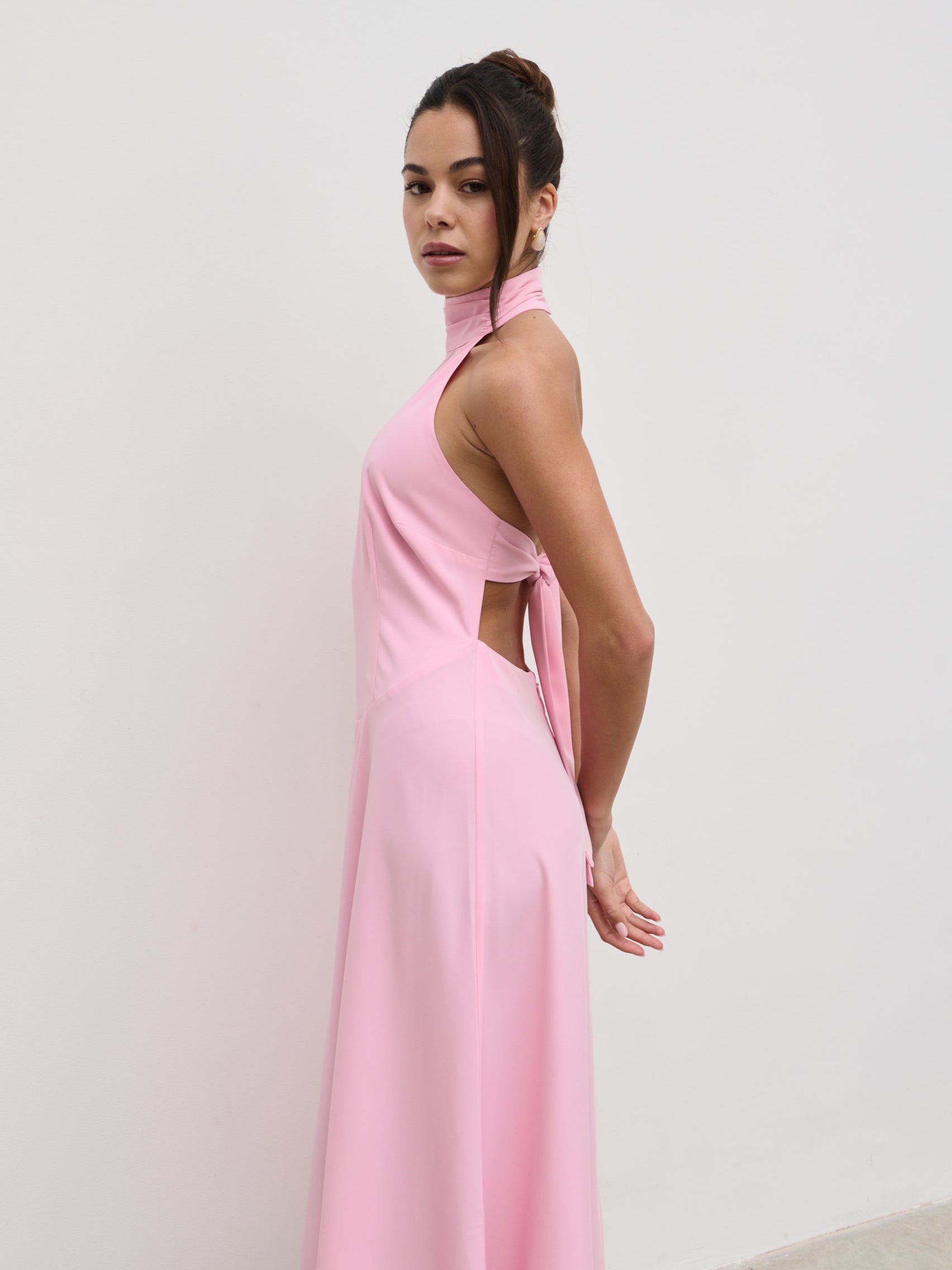 Haisley Dropped Waist Midaxi Dress - Peony Pink Haisley Dropped Waist Midaxi Dress - Peony Pink