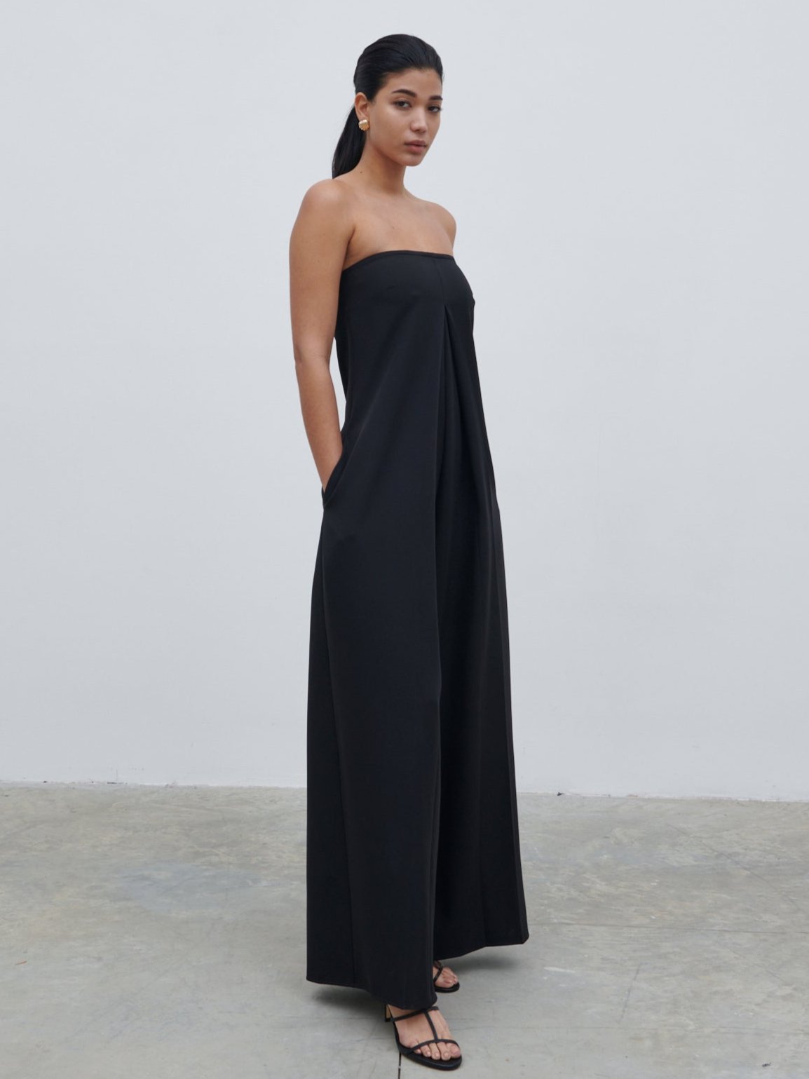 Jaden Bandeau Wide Leg Jumpsuit - Black