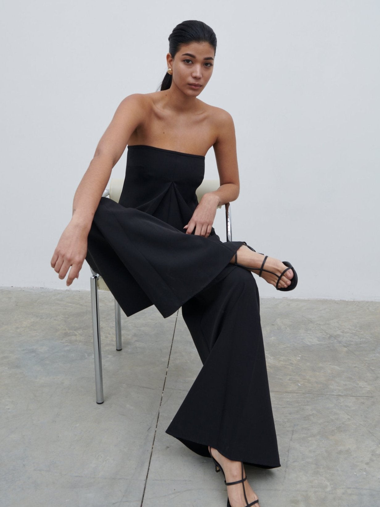 Jaden Bandeau Wide Leg Jumpsuit - Black