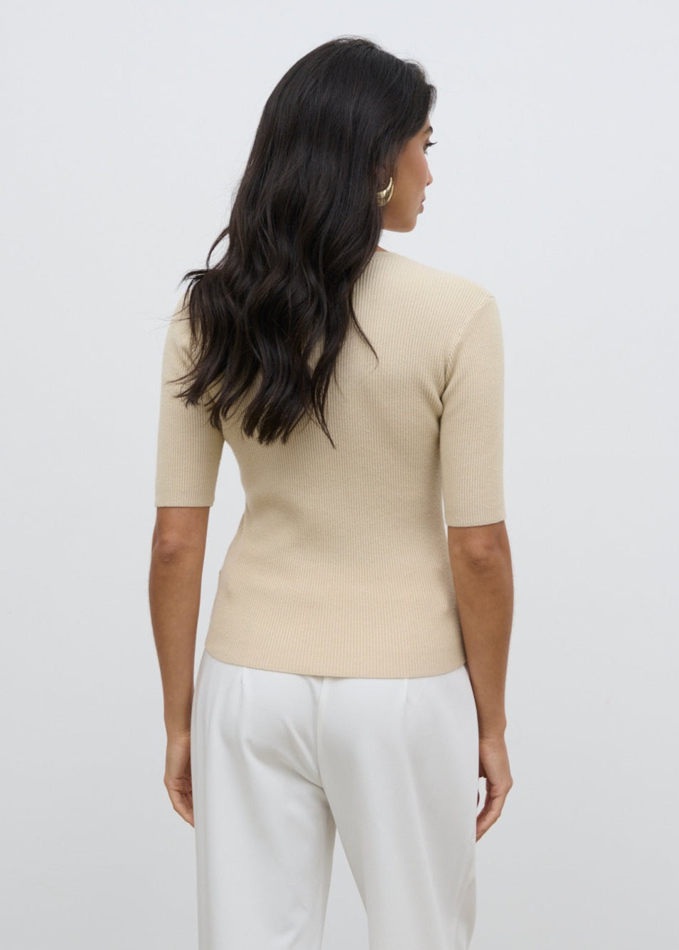 Jayla Knit Top - Beige