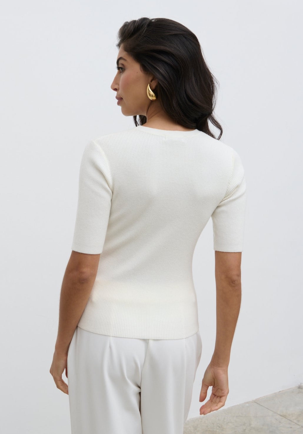 Jayla Knit Top - Cream