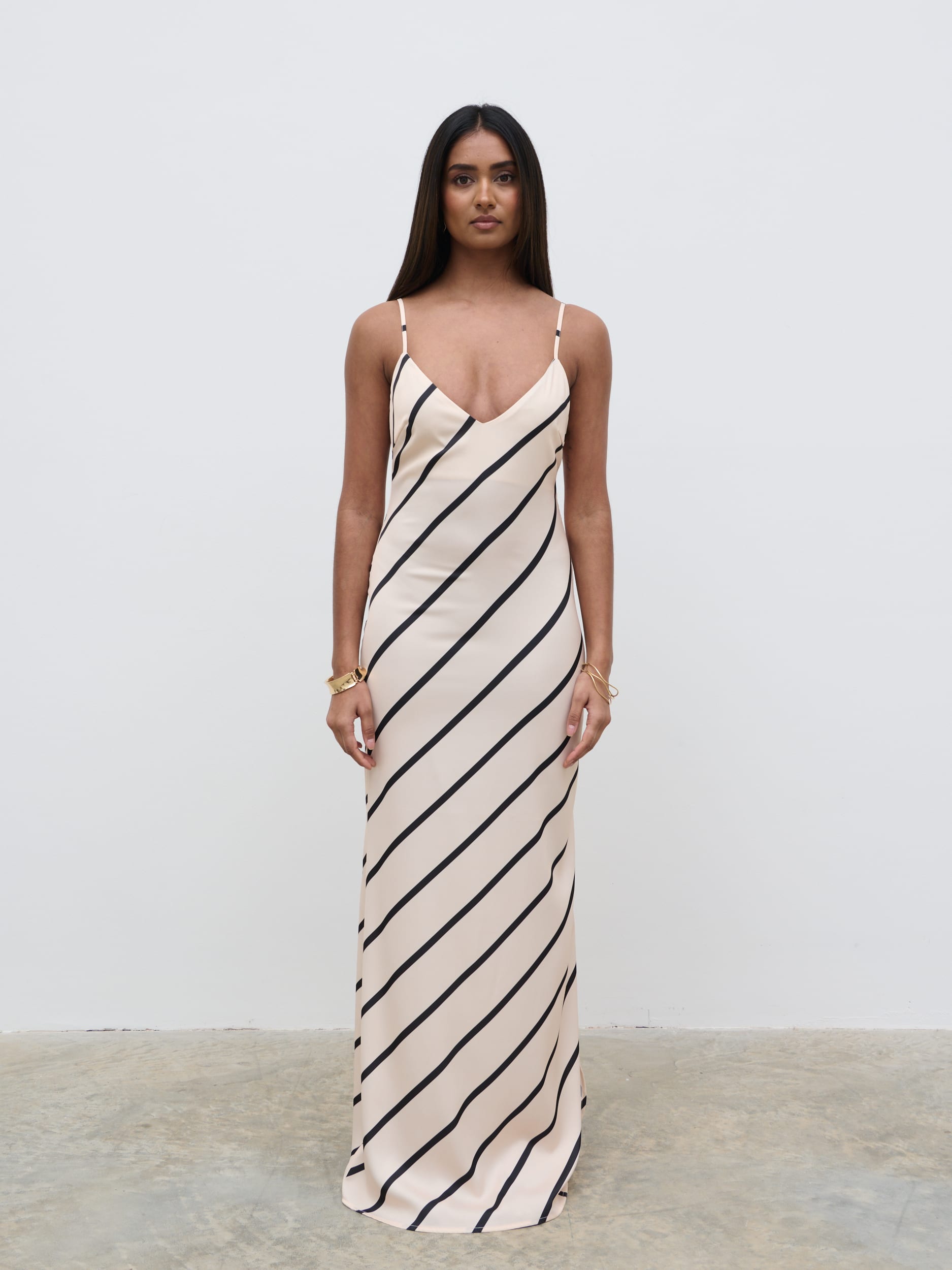 Jodina Maxi Dress - Asymmetric Stripe Jodina Maxi Dress - Asymmetric Stripe