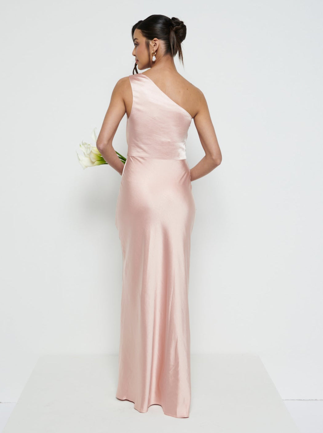juliet ruched maxi bridesmaid dress strapless open back dress Juliet Ruched Maxi Bridesmaid Dress