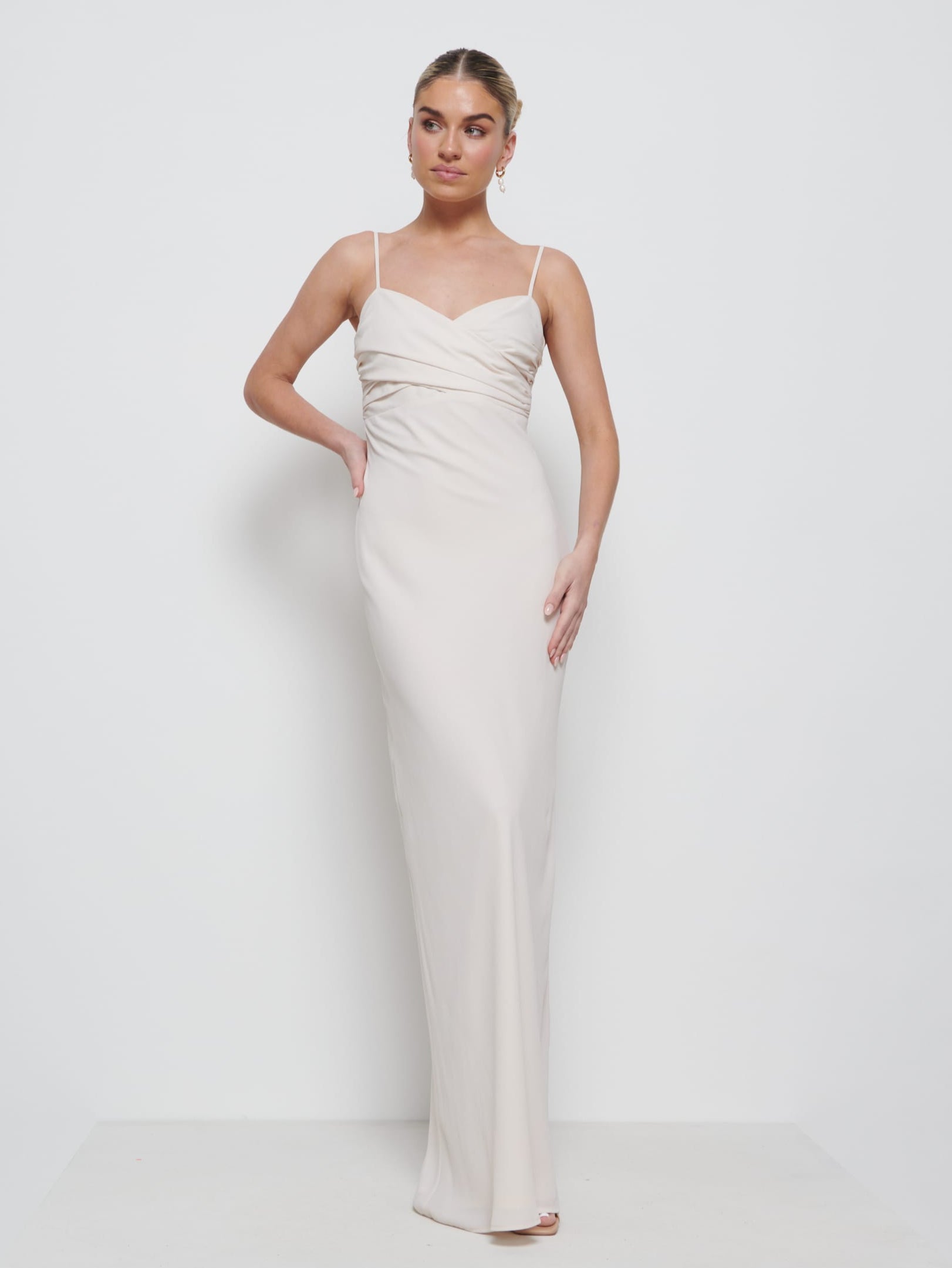 Kehlani Twist Cami Bridesmaid Dress - Champagne Pretty Lavish Kehlani Twist Cami Bridesmaid Dress - Champagne Pretty Lavish