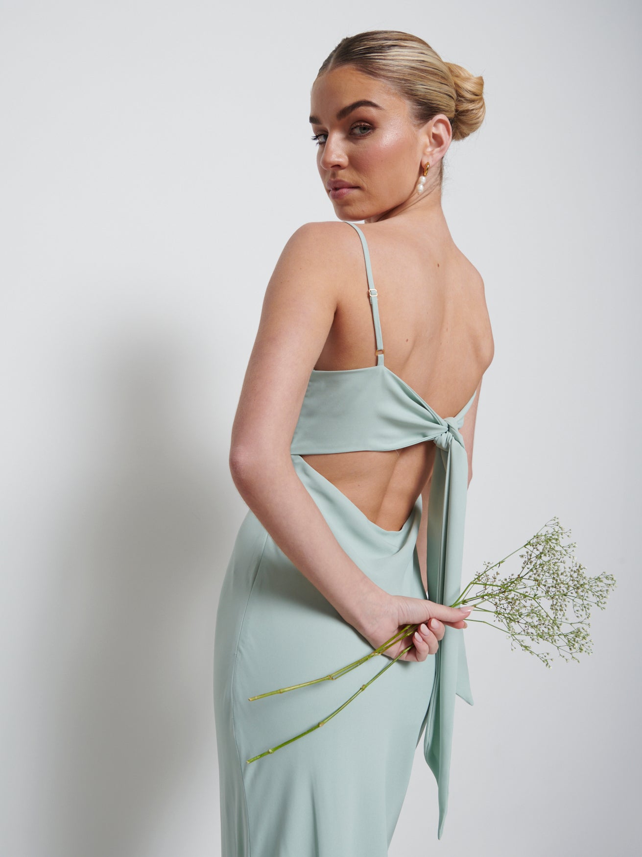 Buy Lipsy Sage Cowl Bridesmaid Maxi Dress from Next Ireland