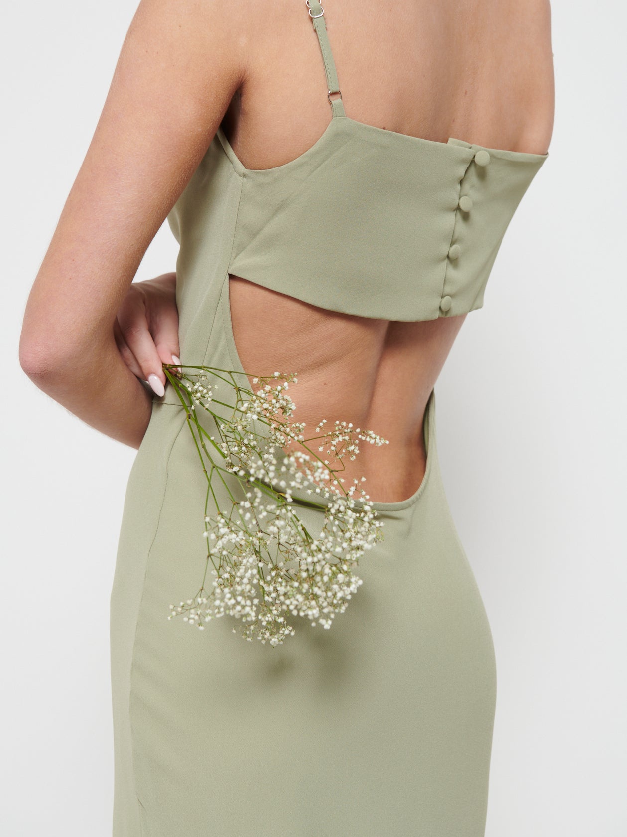 keisha maxi bridesmaid dress - matte olive reviews Keisha Maxi Bridesmaid Dress