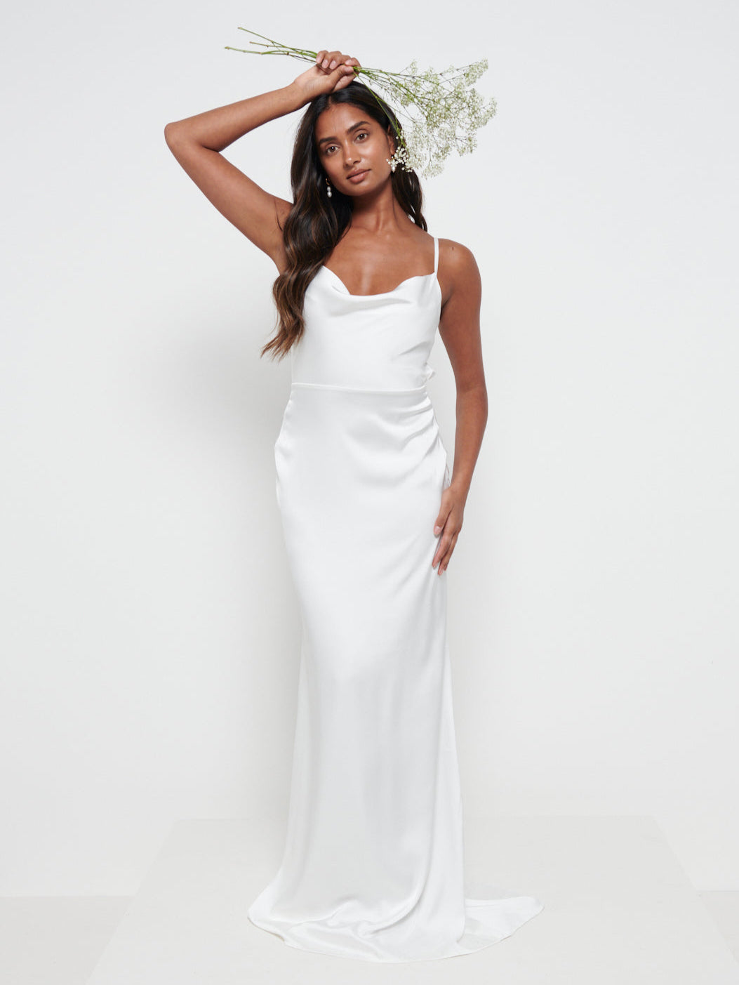 Keisha Backless Maxi Dress - Ivory Pretty Lavish Keisha Backless Maxi Dress - Ivory Pretty Lavish