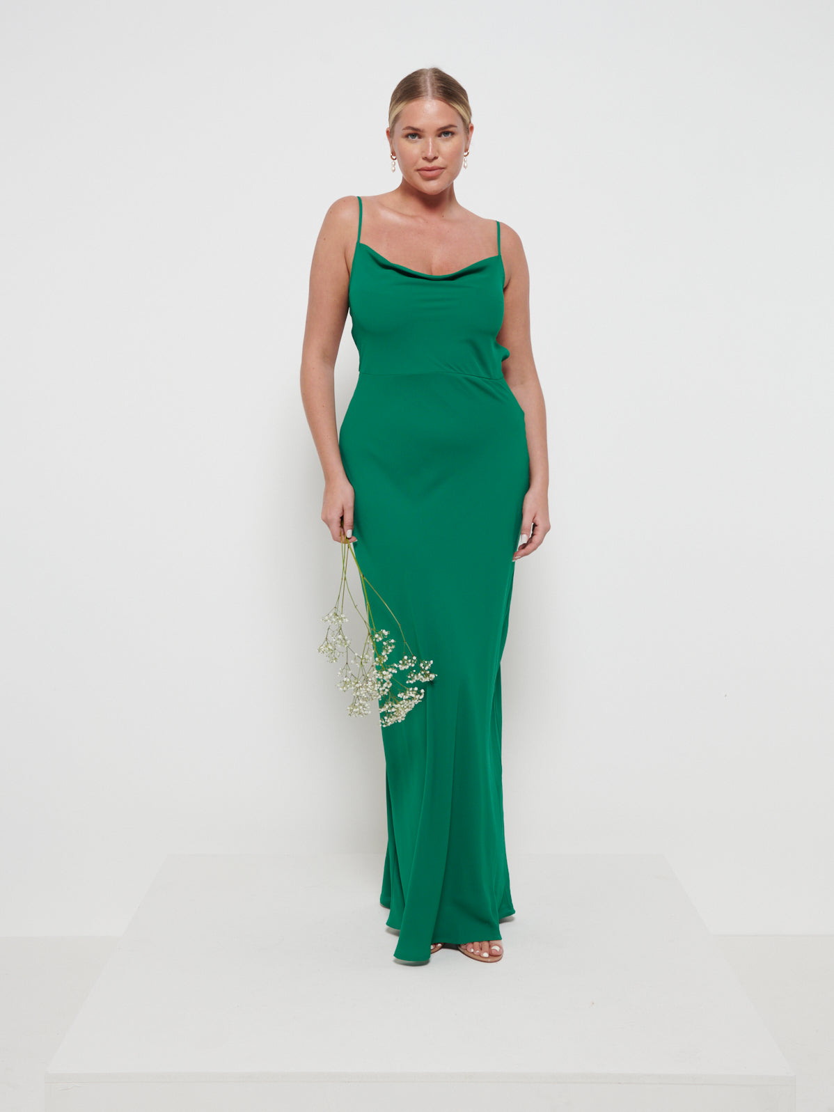 Keisha Chiffon Maxi Bridesmaid Dress - Emerald