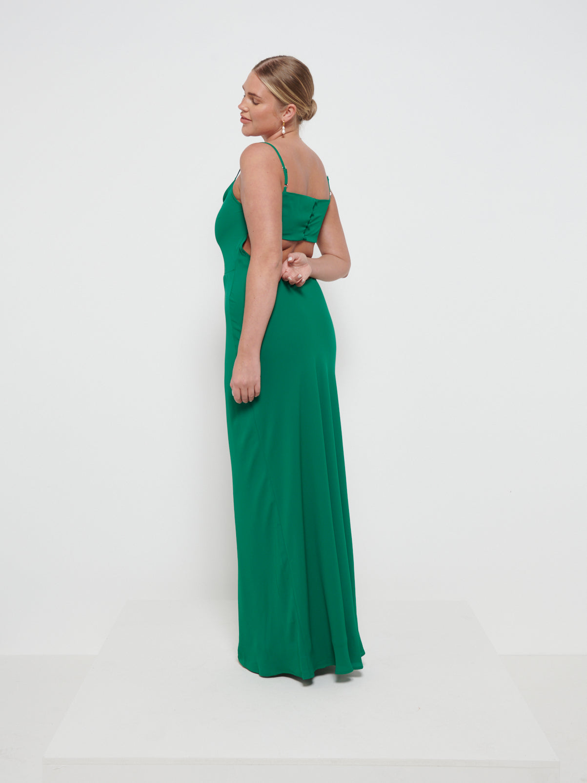 Keisha Chiffon Maxi Bridesmaid Dress - Emerald