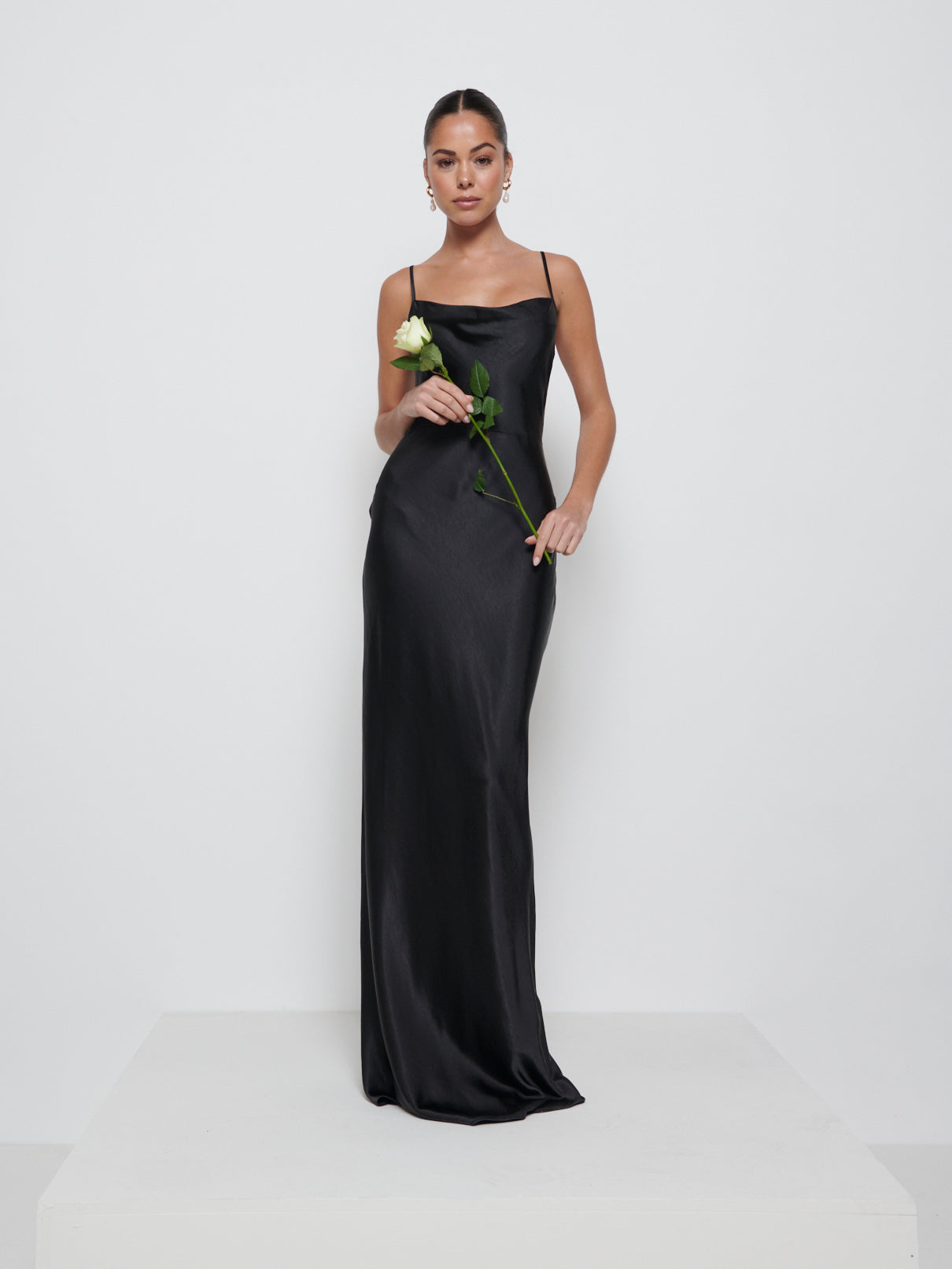 Keisha Maxi Bridesmaid Dress - Matte Black
