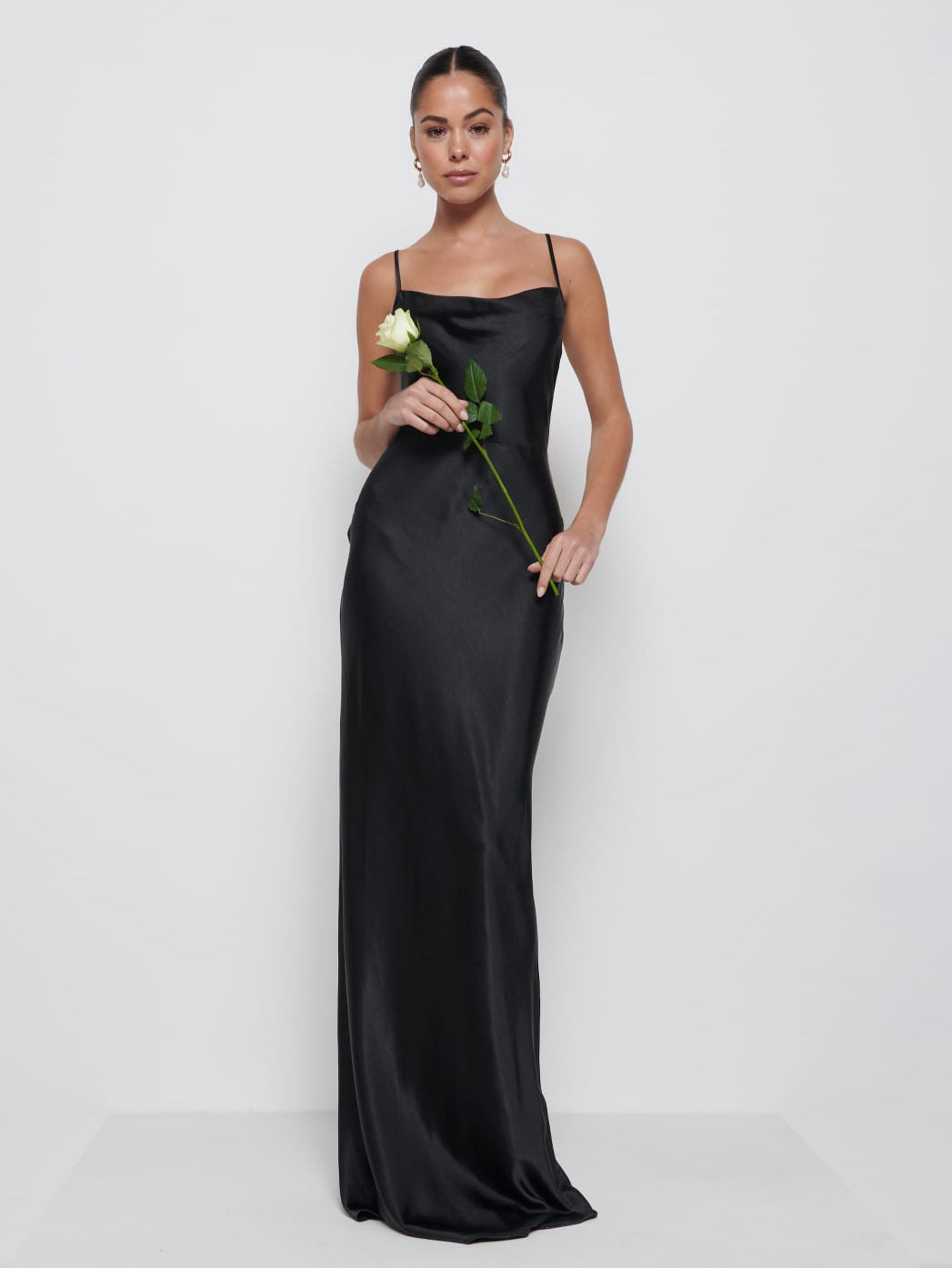 Keisha Maxi Bridesmaid Dress Matte Black