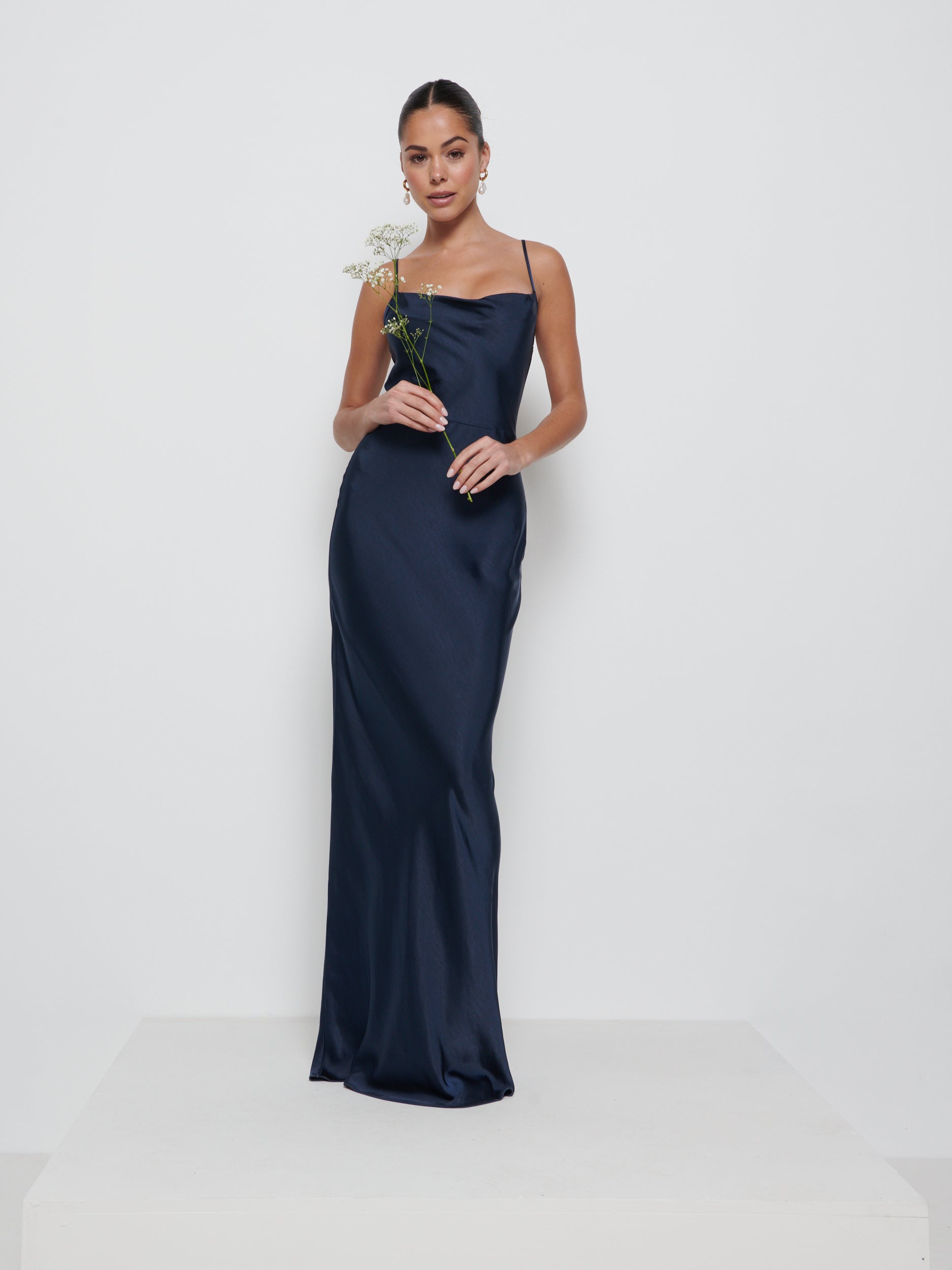 Keisha Maxi Bridesmaid Dress - Matte Navy Pretty Lavish Keisha Maxi Bridesmaid Dress - Matte Navy Pretty Lavish