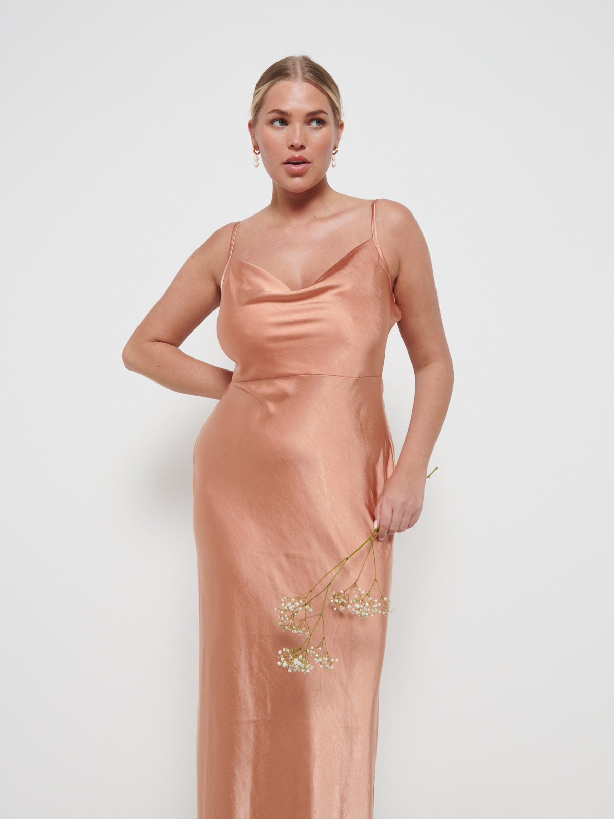Keisha Maxi Bridesmaid Dress - Matte Cinnamon