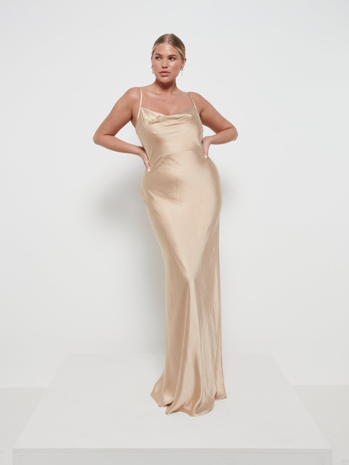 Keisha Maxi Bridesmaid Dress - Matte Bronze
