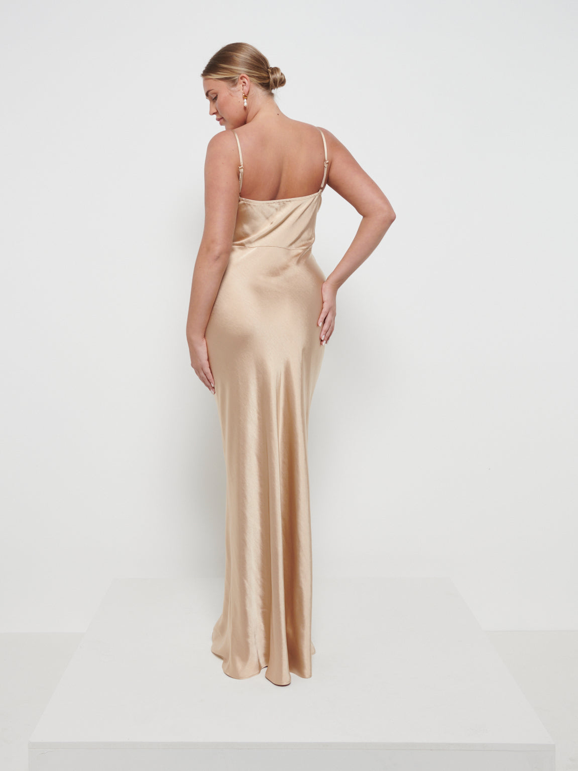 Keisha Maxi Bridesmaid Dress - Matte Bronze