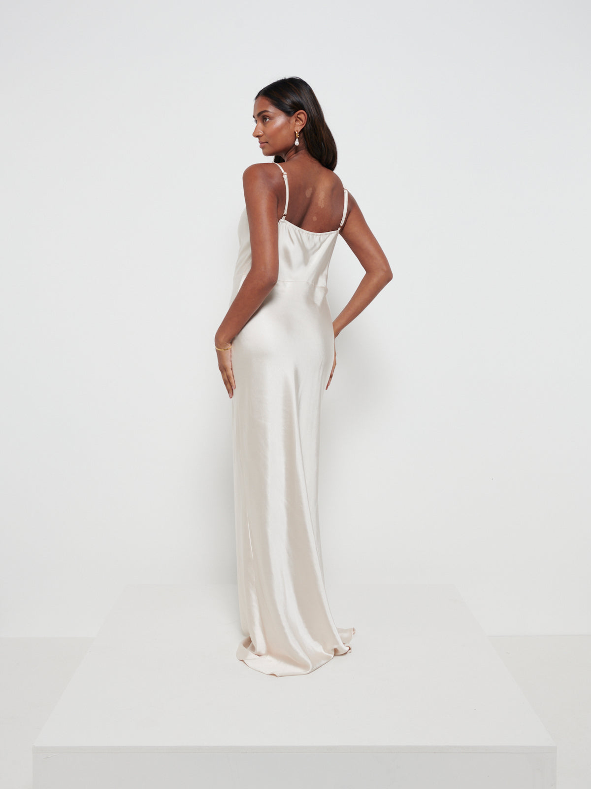 Keisha Maxi Bridesmaid Dress - Matte Champagne – Pretty Lavish