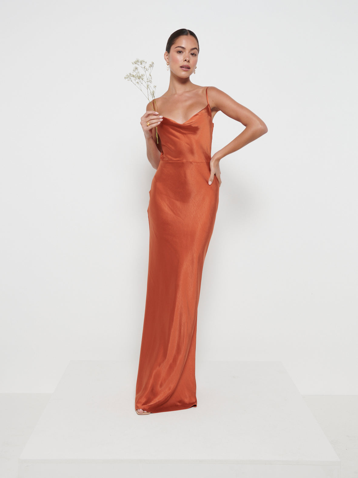 Keisha Maxi Bridesmaid Dress - Matte Copper – Pretty Lavish