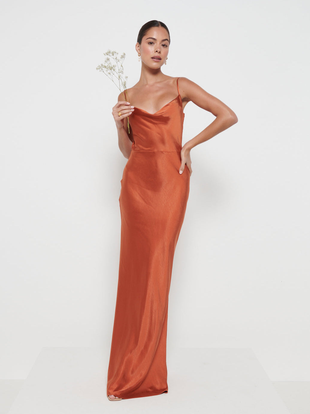 Keisha Maxi Bridesmaid Dress - Matte Copper Pretty Lavish Keisha Maxi Bridesmaid Dress - Matte Copper Pretty Lavish