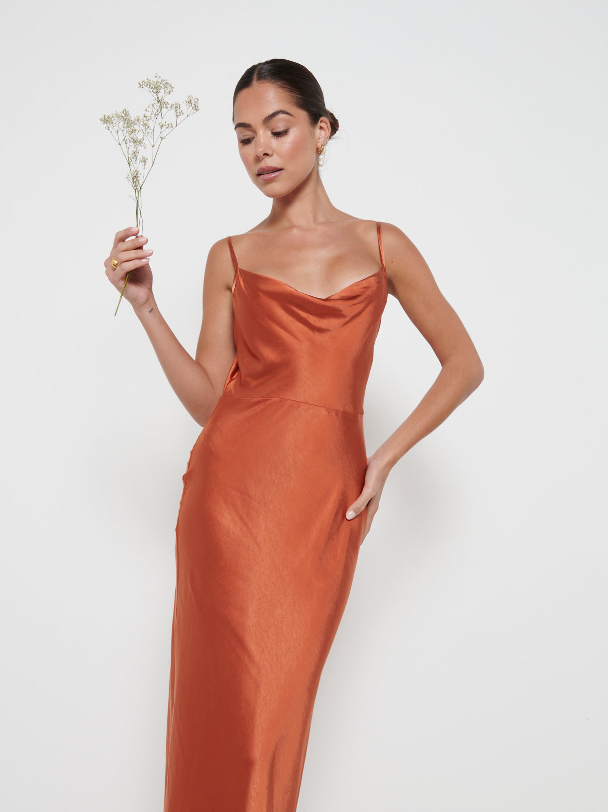 Keisha Maxi Bridesmaid Dress - Matte Copper