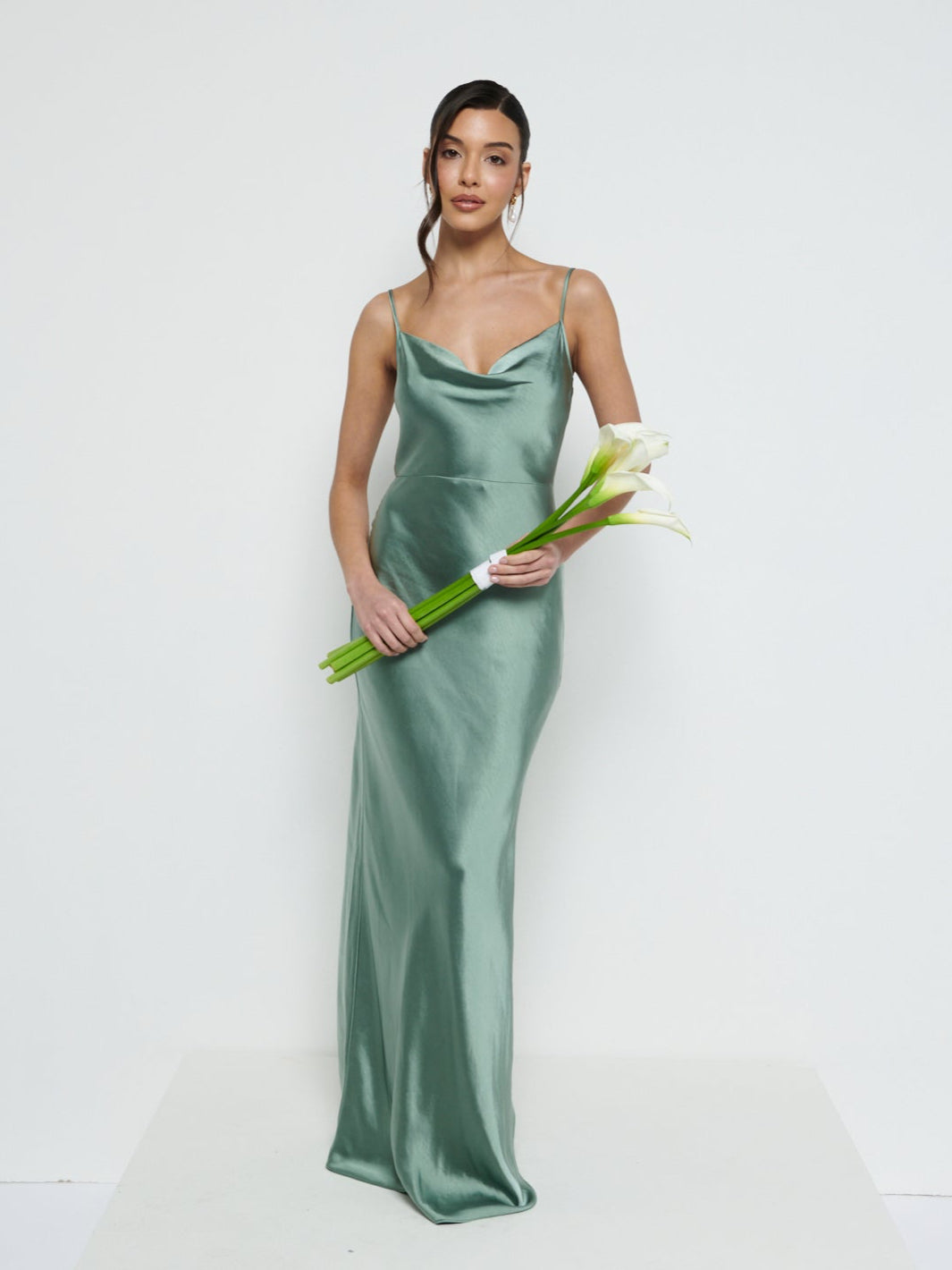 Keisha Maxi Bridesmaid Dress - Eucalyptus