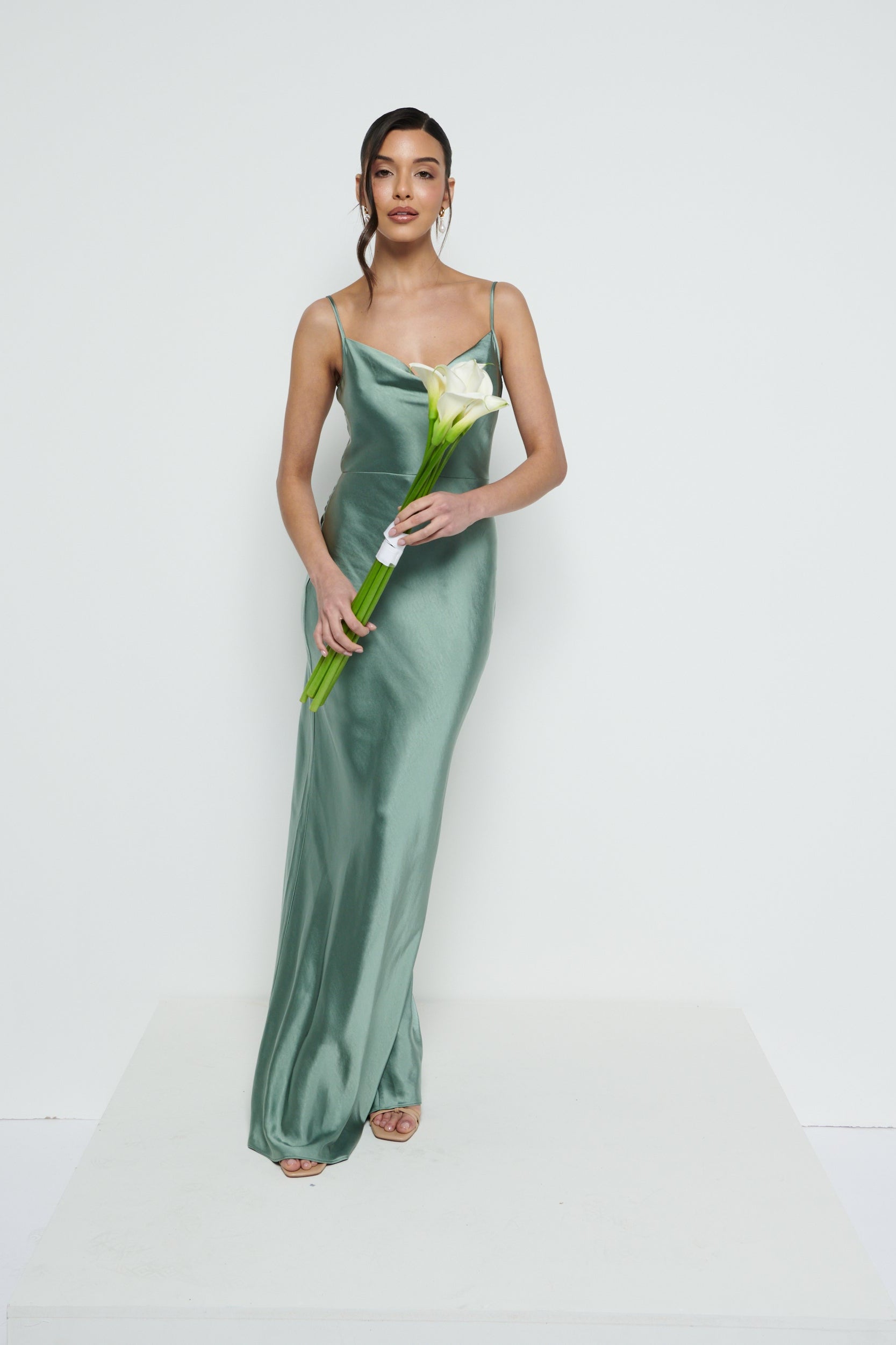 Keisha Maxi Bridesmaid Dress - Eucalyptus Pretty Lavish Keisha Maxi Bridesmaid Dress - Eucalyptus Pretty Lavish