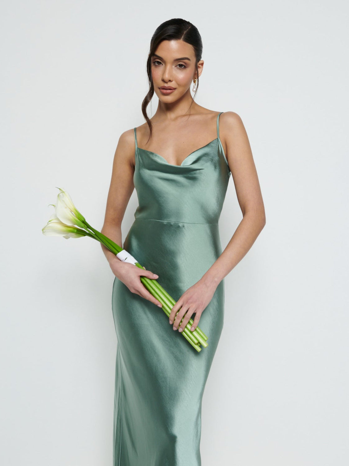 Keisha Maxi Bridesmaid Dress - Eucalyptus