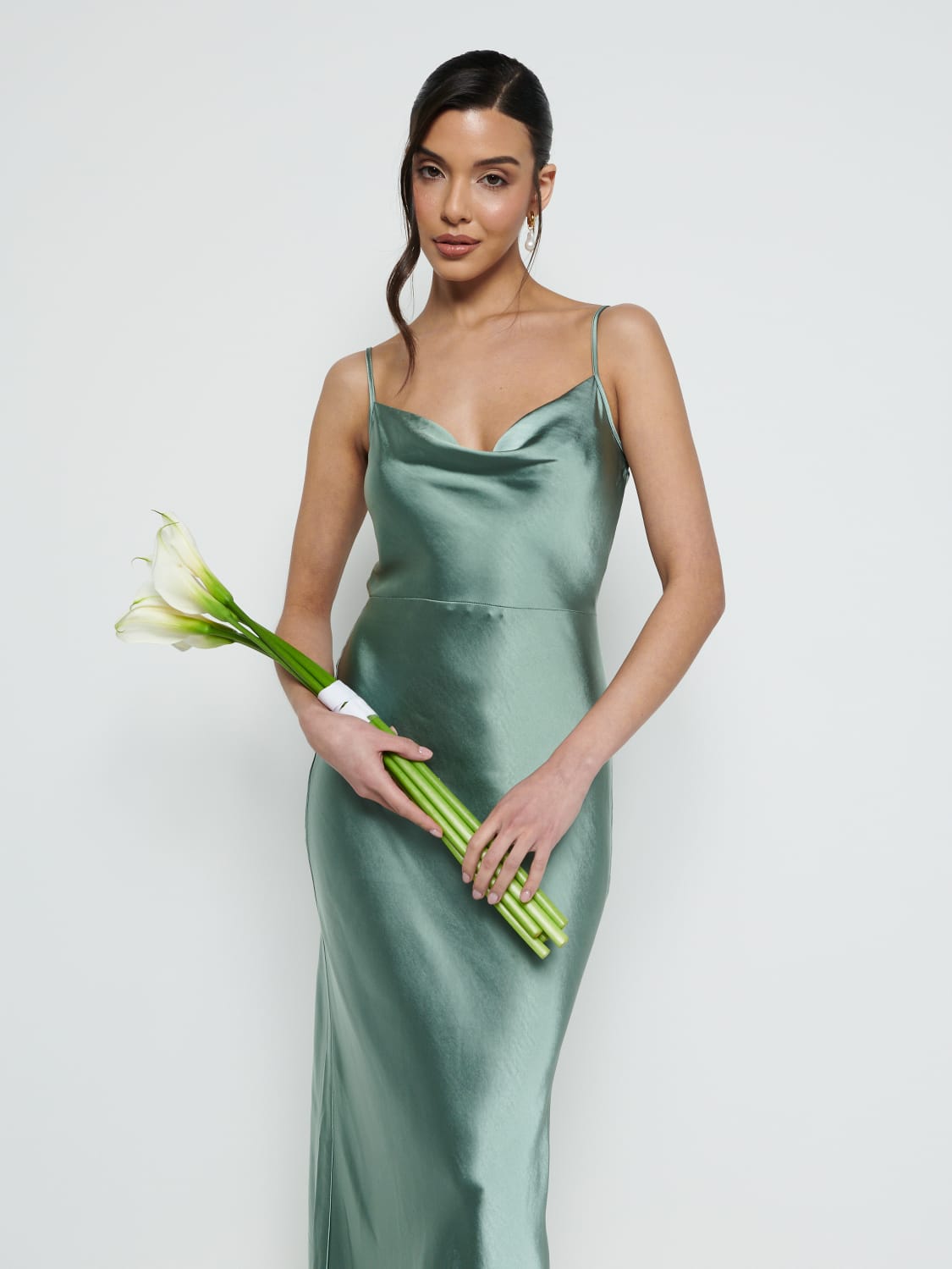 Keisha Maxi Bridesmaid Dress - Eucalyptus Pretty Lavish Keisha Maxi Bridesmaid Dress - Eucalyptus Pretty Lavish