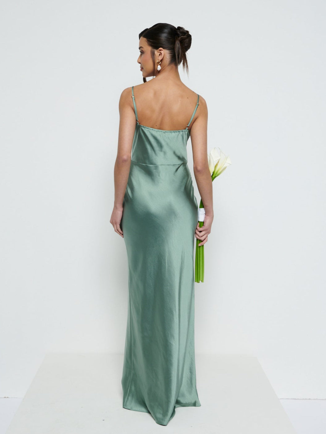 Keisha Maxi Bridesmaid Dress - Eucalyptus