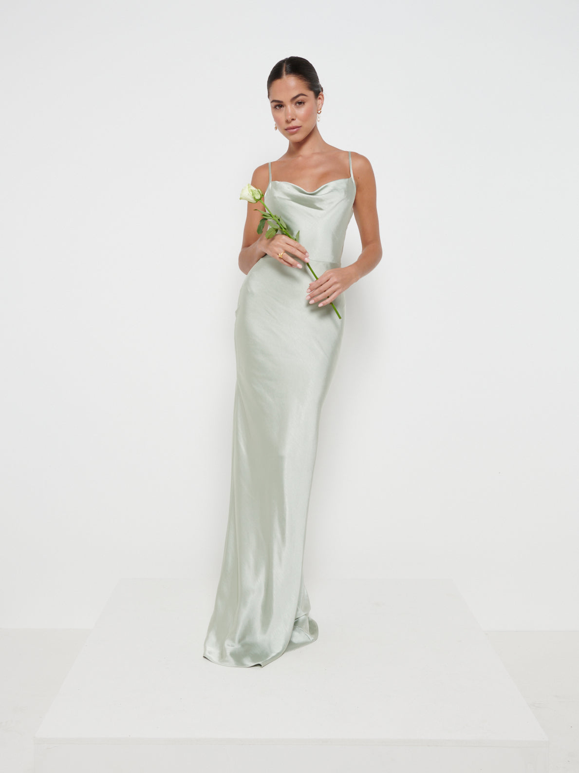 Keisha Maxi Bridesmaid Dress - Matte Sage – Pretty Lavish