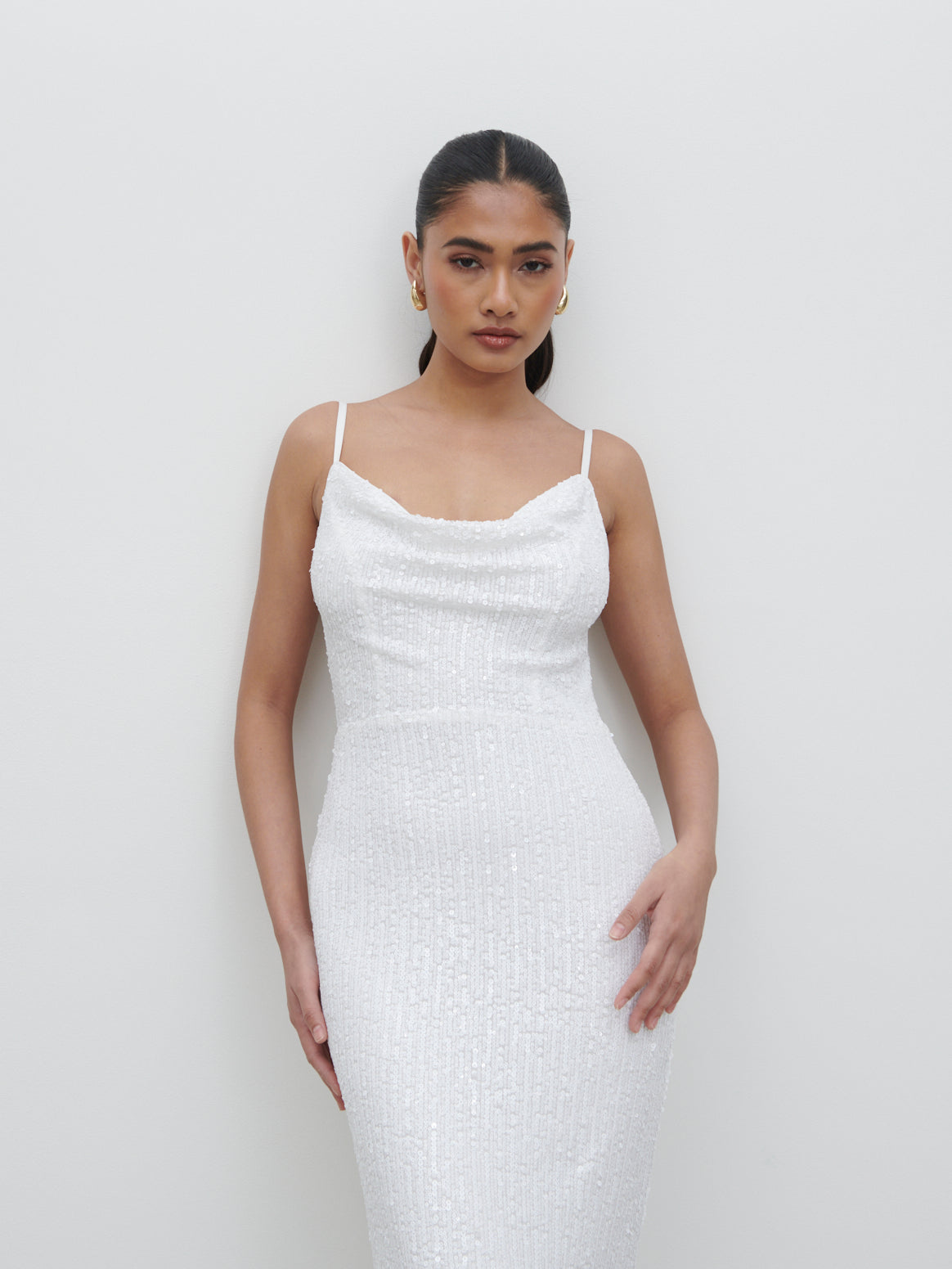 Keisha Sequin Maxi Dress - Ivory