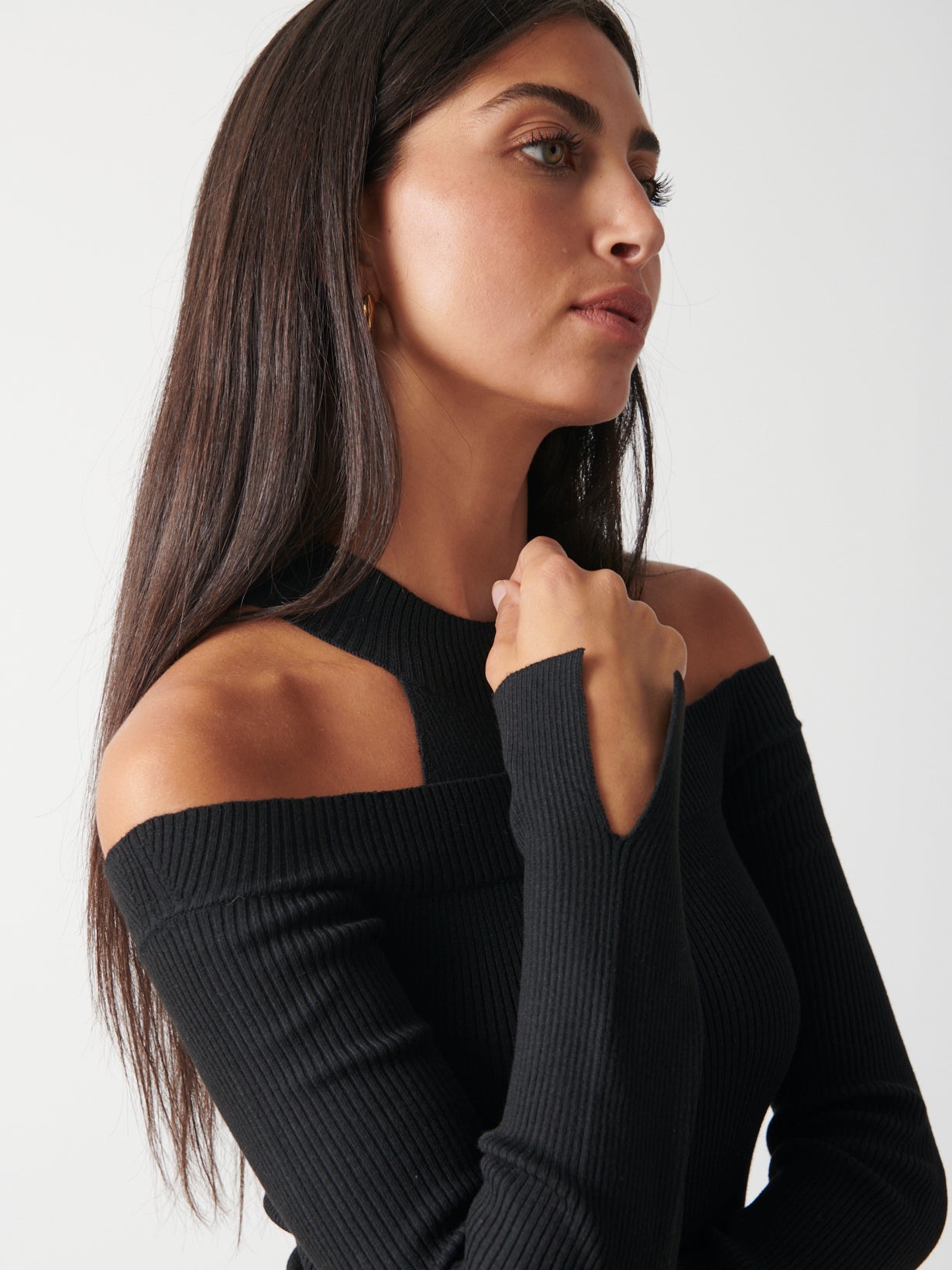 Kennedy Cut Out Knit Top - Black – Pretty Lavish