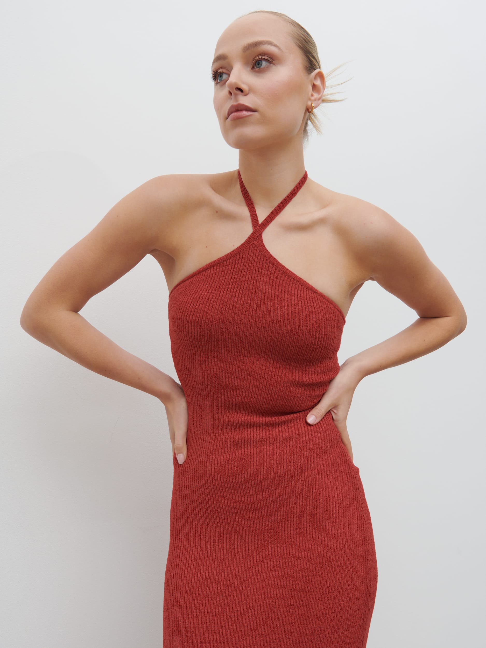 Khloe Knit Maxi Dress - Dusky Rose Pretty Lavish Khloe Knit Maxi Dress - Dusky Rose Pretty Lavish