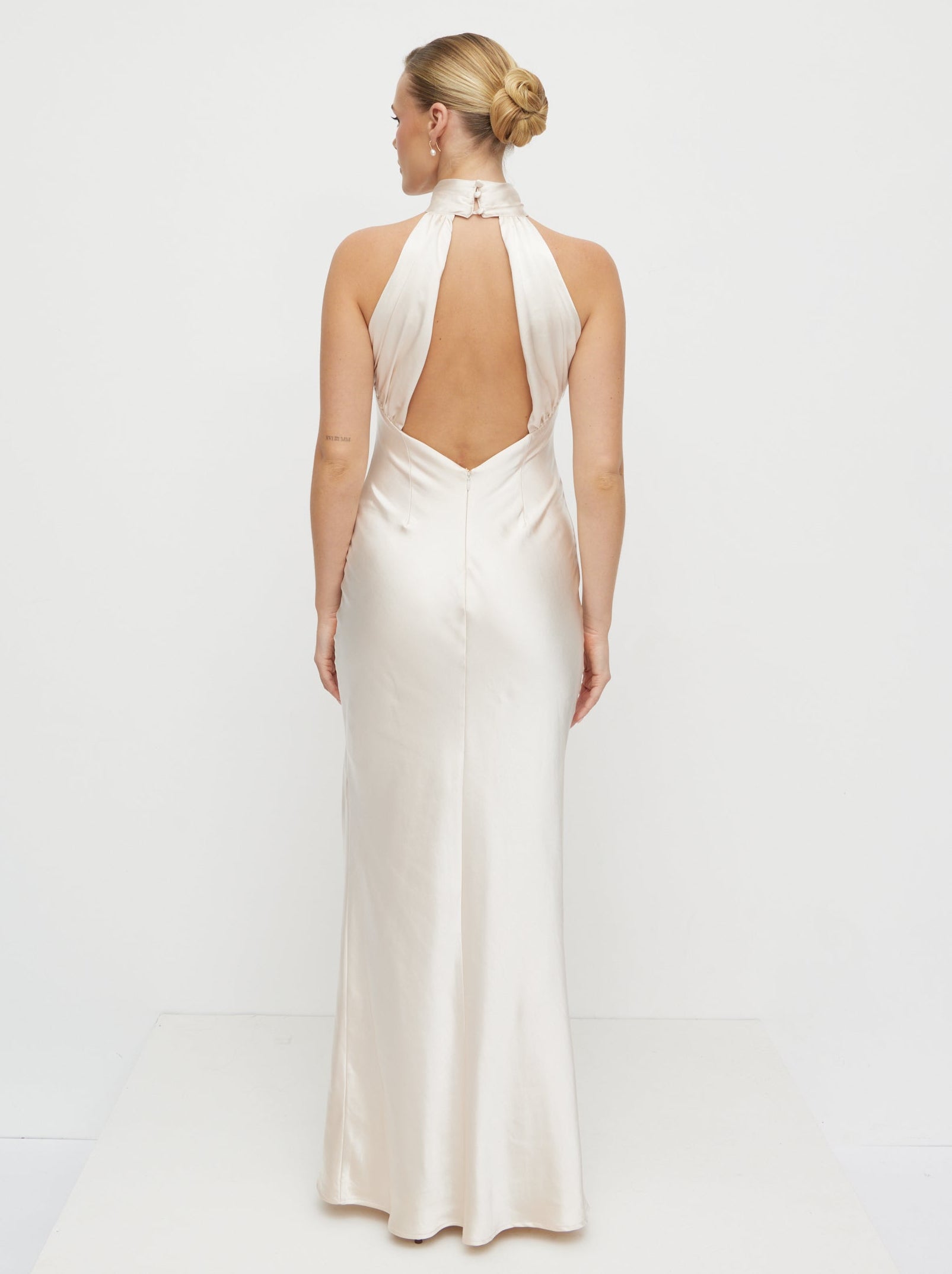 Kiara Satin Maxi Dress - Champagne Kiara Satin Maxi Dress - Champagne