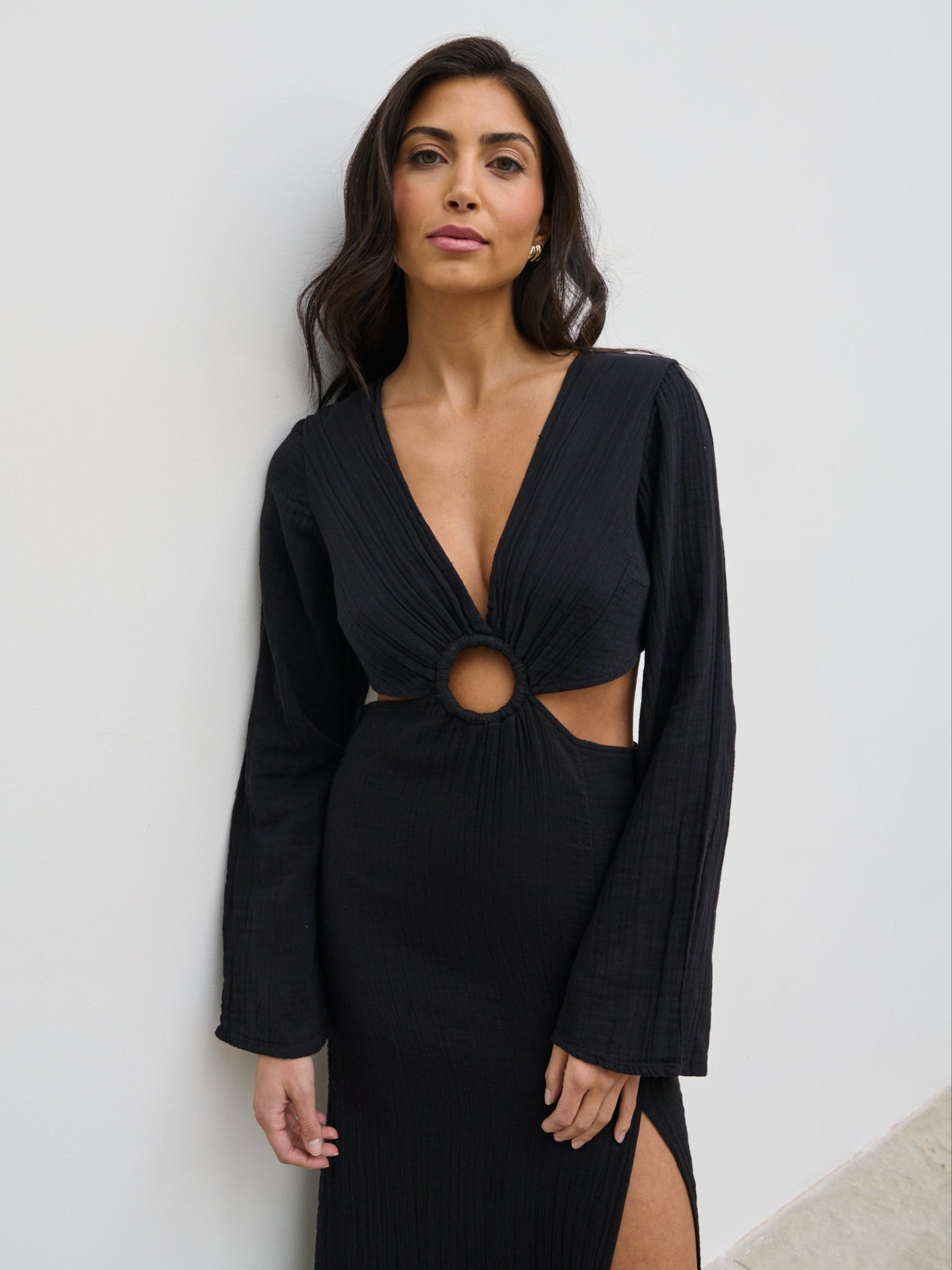 Luca Cut Out Ring Dress - Black Pretty Lavish Luca Cut Out Ring Dress - Black Pretty Lavish