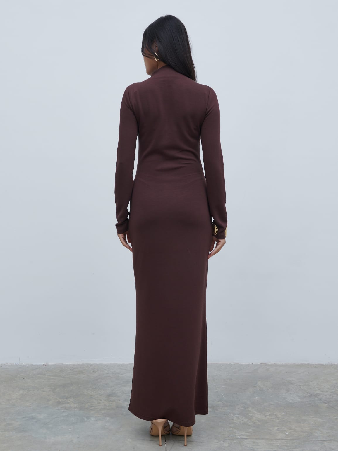 Mabel High Neck Jersey Maxi Dress