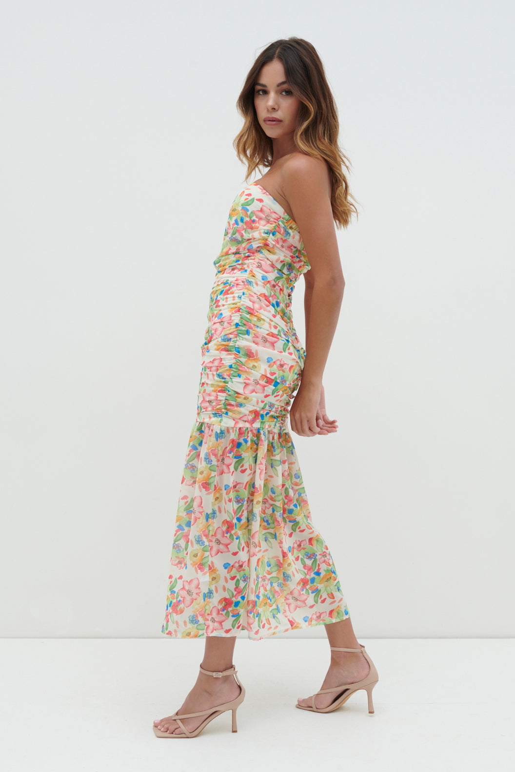 Marlee Floaty Hem Midaxi Dress - Tropical Floral