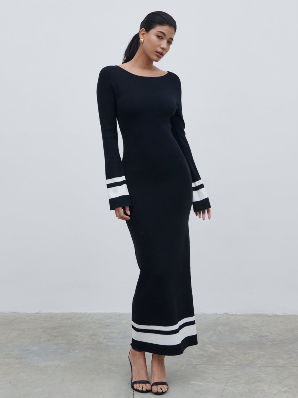 Milana Midaxi Knit Dress - Black