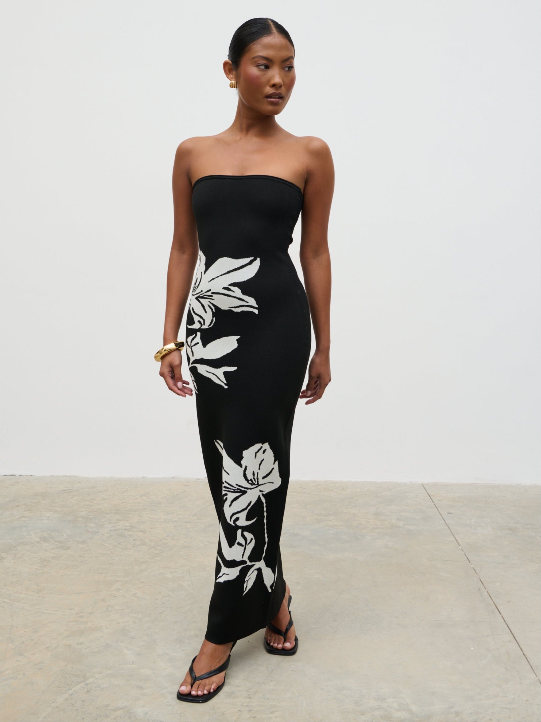 cte d'ivoire bandeau wrap mini dress in black Lilia Bandeau Cut-Out Mini Dress in Black