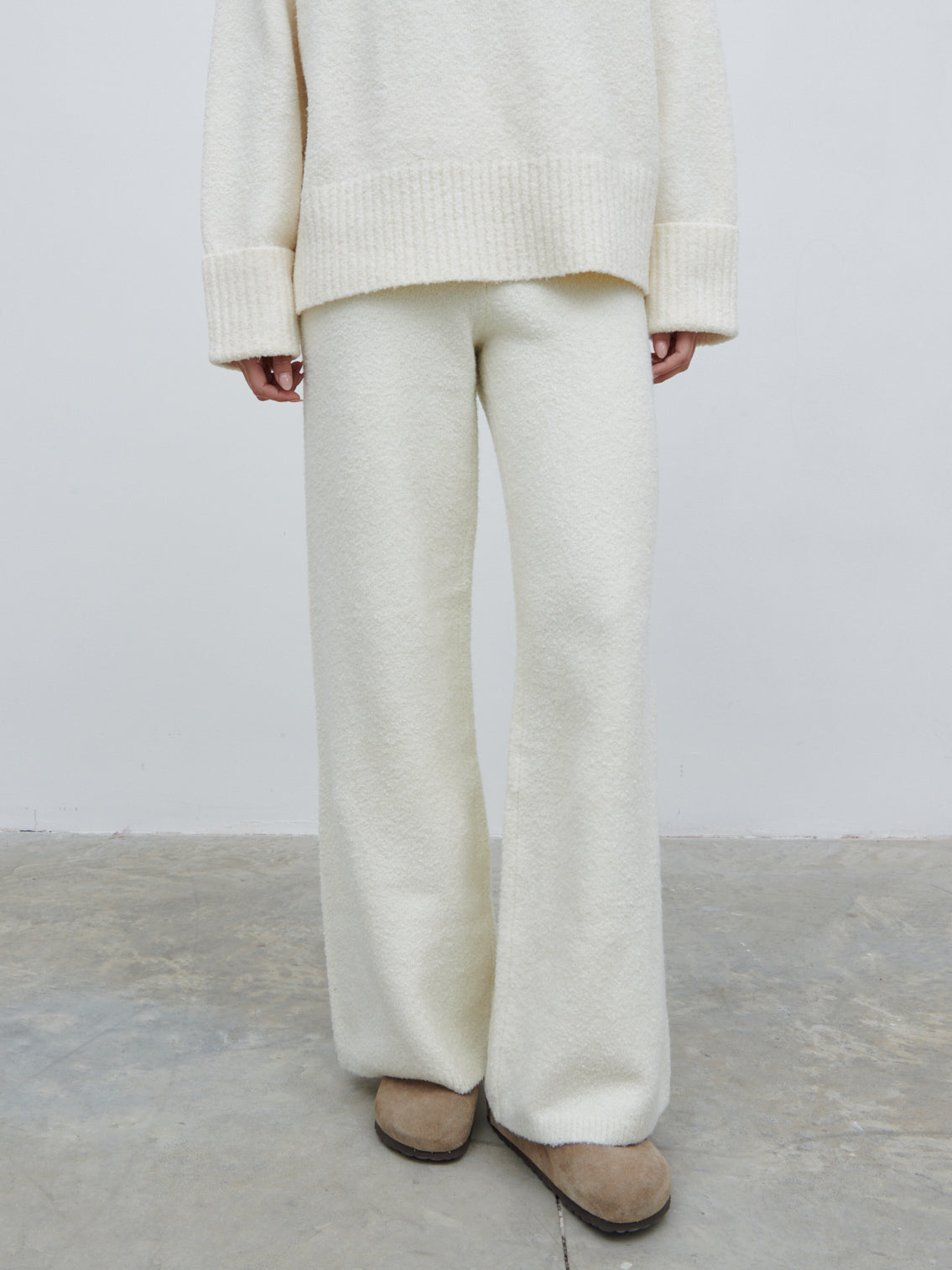 Millie Knit Trousers - Cream