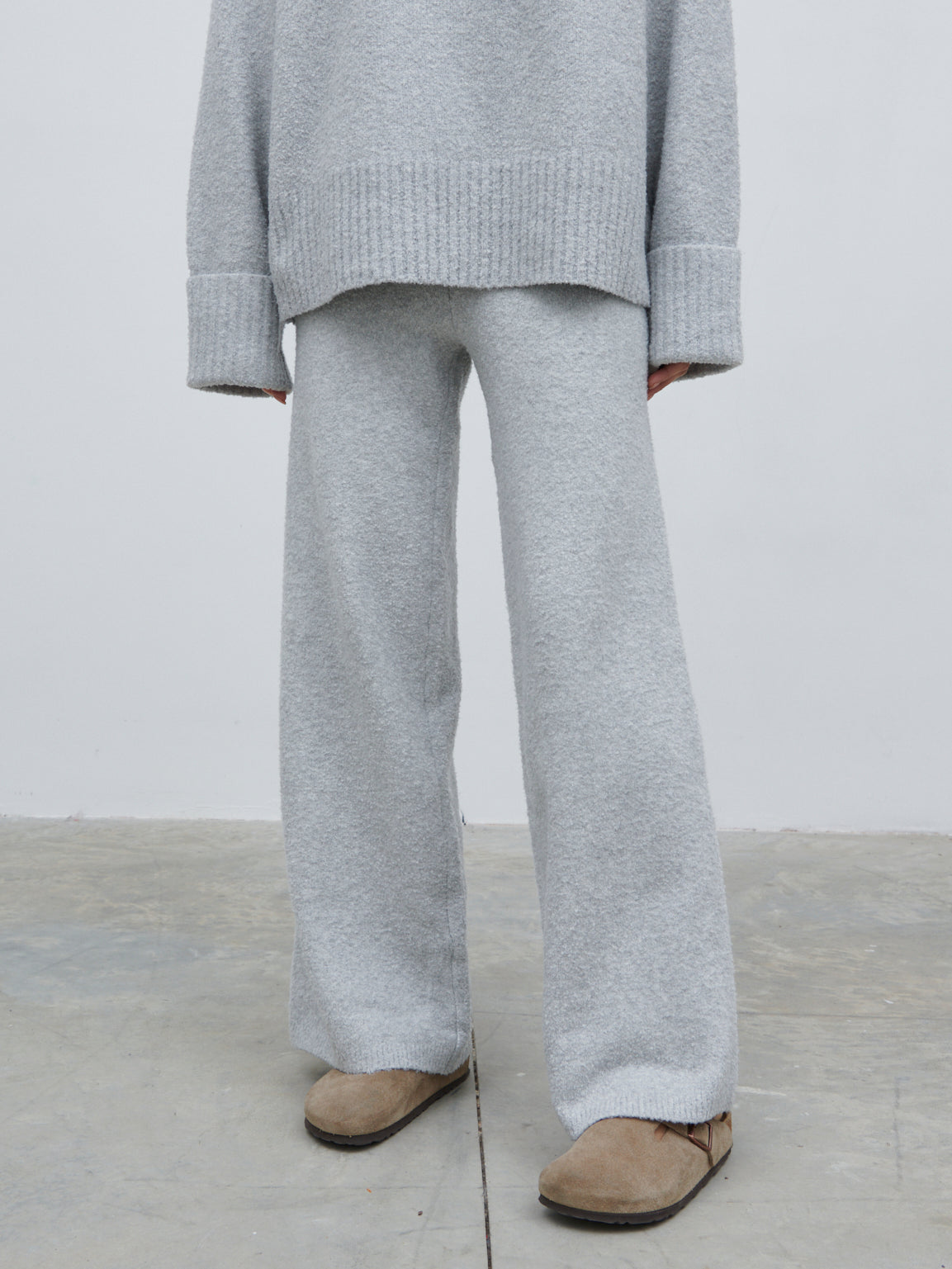 Millie Knit Trousers - Grey