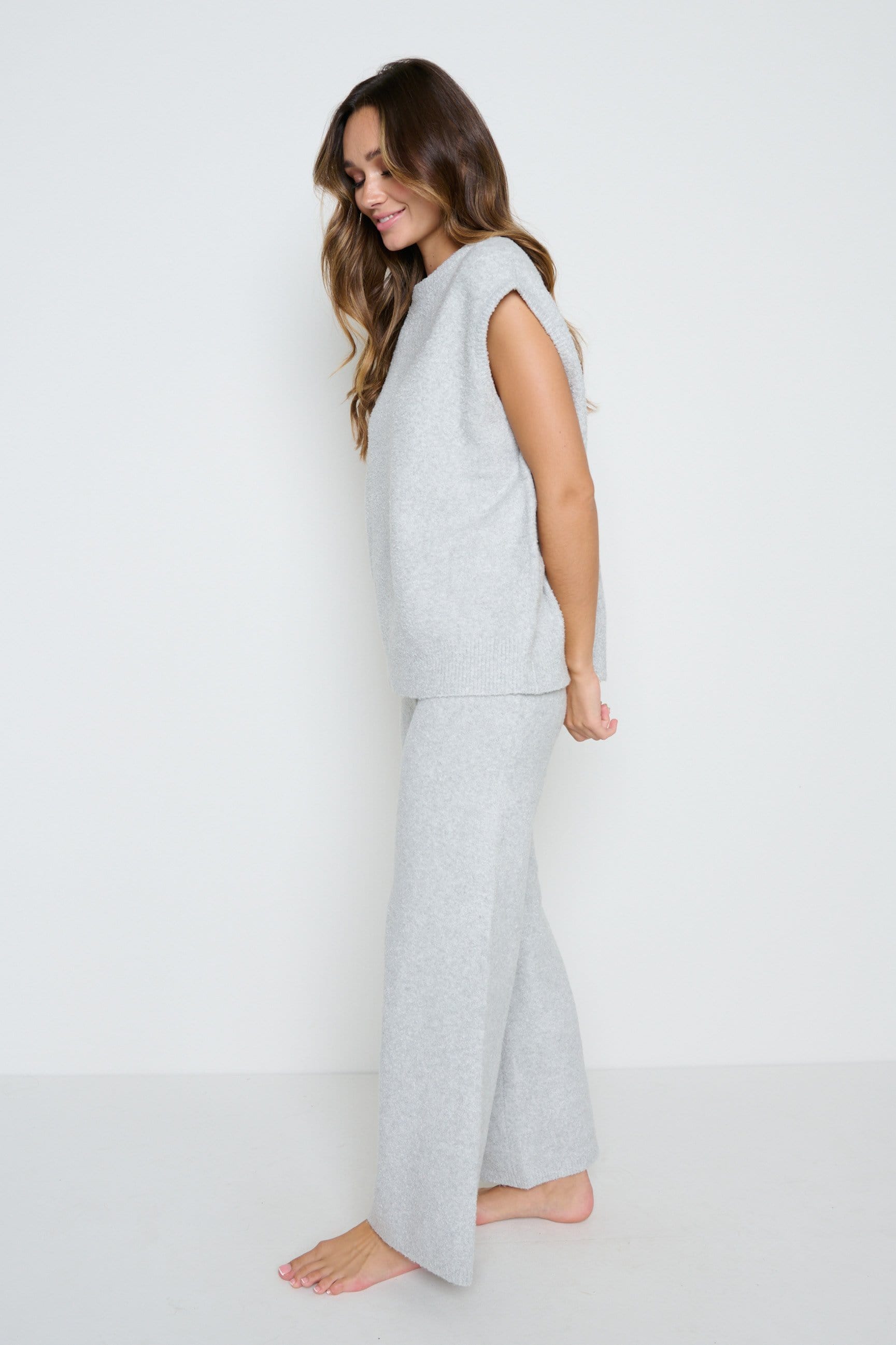 Millie Knit Trousers - Grey