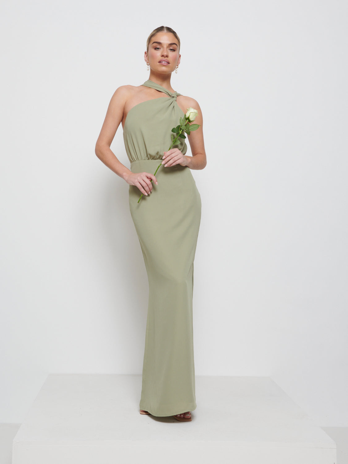 Milly Chiffon Bridesmaid Dress - Olive
