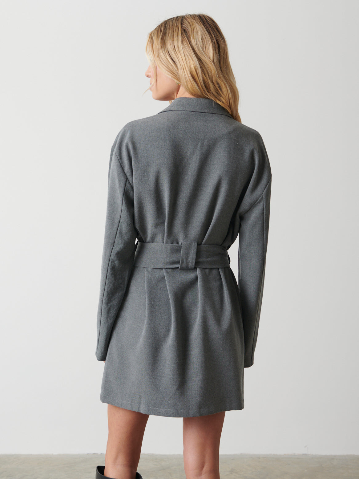 Morgan Tailored Cargo Mini Dress - Grey