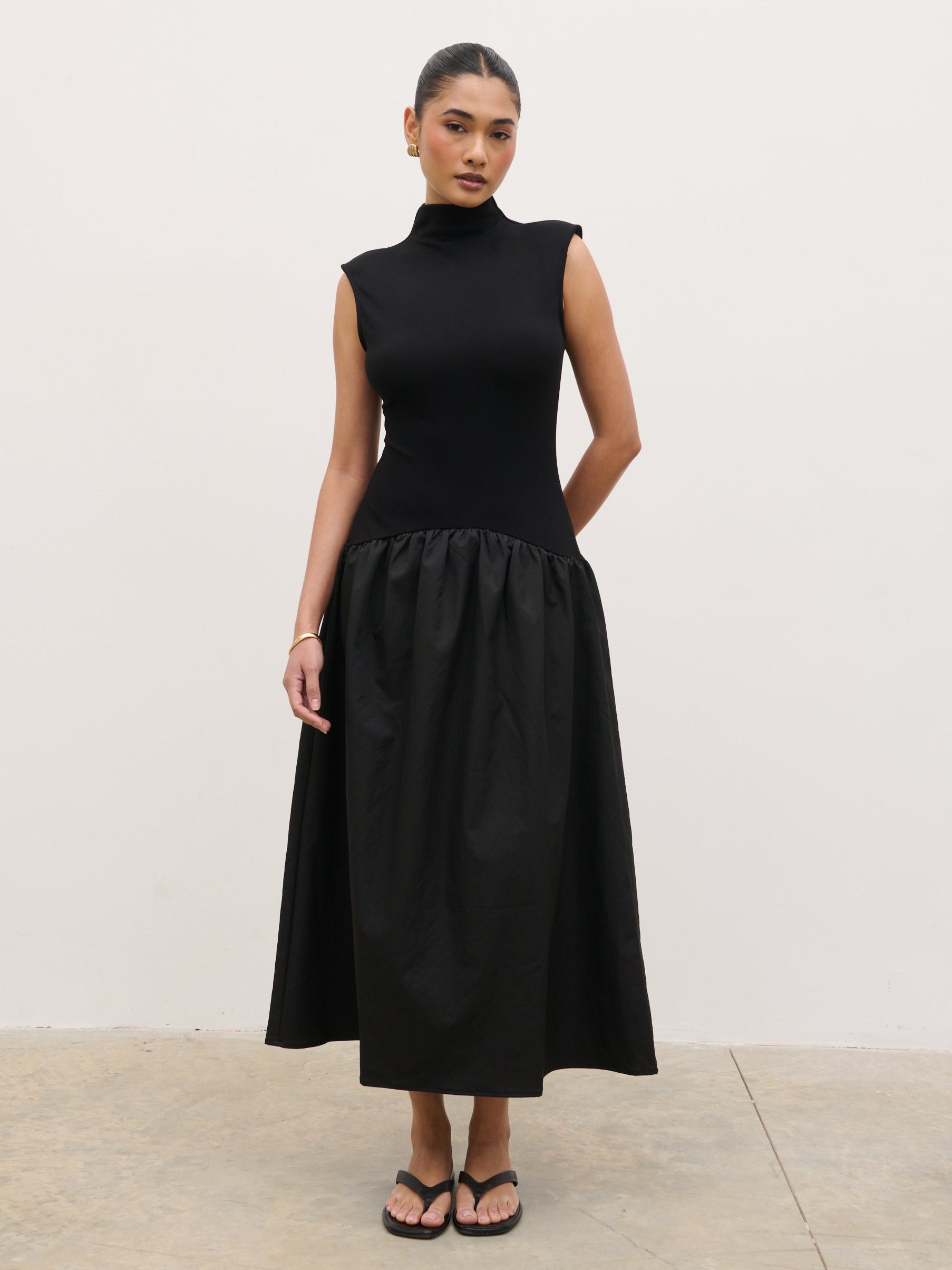Naia Drop Waist Sleeveless Midaxi Dress