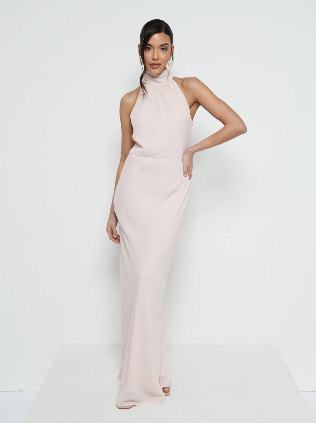 Odelle Tie Back Chiffon Maxi Bridesmaid Dress
