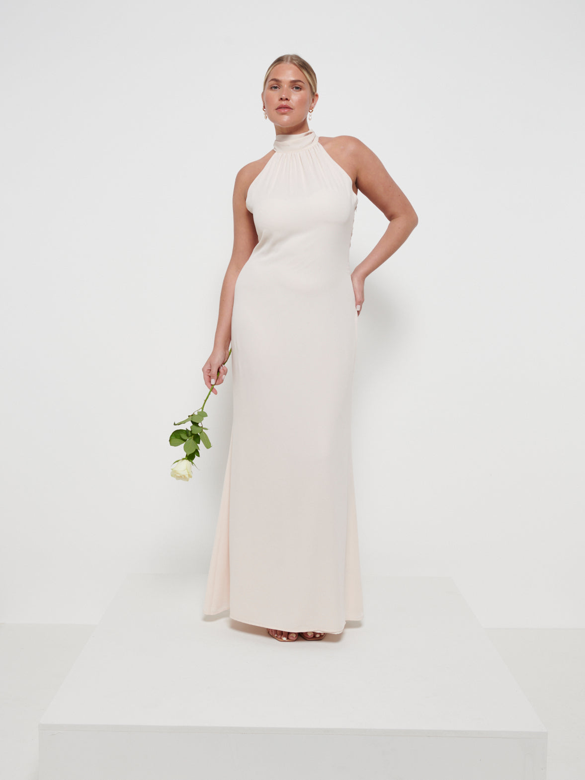 Odelle Chiffon Maxi Bridesmaid Dress - Champagne